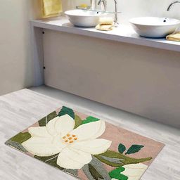 Saral Home Beige & Green Pure Cotton 1500 GSM Bath Rugs-image-45