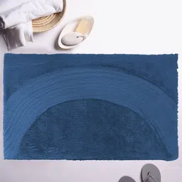 FI Navy Navy Blue Solid Bath Rug-image-21