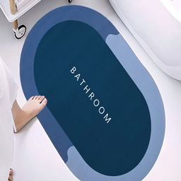 Cortina Navy Blue Non-Slip Bath Rugs-22