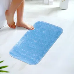 SAVYA HOME Blue Anti-Skid 210 GSM Polyester Bath Mat image 4