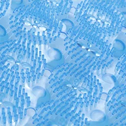 SAVYA HOME Blue Anti-Skid 210 GSM Polyester Bath Mat image 5