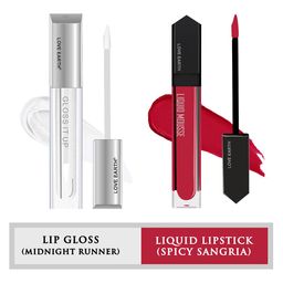 LOVE EARTH Set of 2 Liquid Mousse Lipstick & Gloss It Up Lip Gloss - 4.5ml Each-10