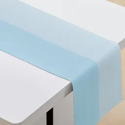 Home Centre Blue Striped Pure Cotton Reversible Cotton Table Runner-54