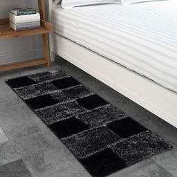 Arrabi Grey & Black Geometric Runner-36