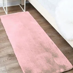 LUXEHOME INTERNATIONAL Pink Ruffle Floor Runner-41