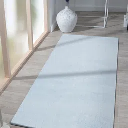 OBSESSIONS Blue Soft Shaggy Bedside Floor Runner-56
