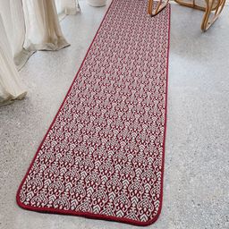 Saral Home Red & White Floral Anti-Skid Floor Runner-18