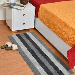 Hammer Home Grey Striped Antislip  kitchen & Bedside Runner-27