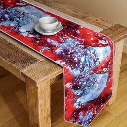 DECOREALM Red & Blue Printed Table Runner-picture-22