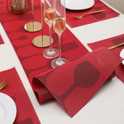 HOKIPO Set Of 5 Table Printed Placemats with Runner image 3