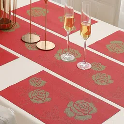 HOKIPO Set Of 5 Floral Print Table Mats & Table Runner image 5