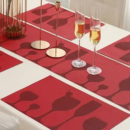 HOKIPO Set Of 5 Table Printed Placemats with Runner image 5