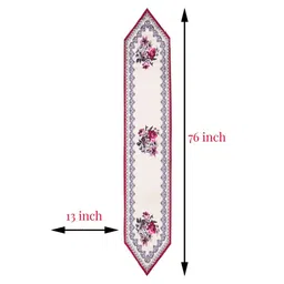 Dakshya Industries White & Red Printed Table Runner image 4
