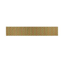 S9home by Seasons Lime Green & Brown Geometric 6 Seater Table Runner image 3