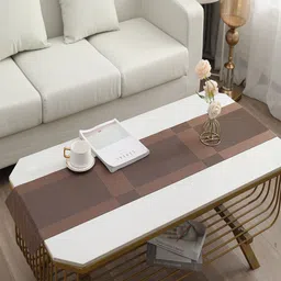 HOKIPO Brown Geometric Rectangular Table Runner image 4