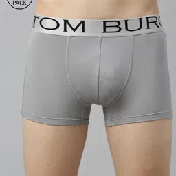 TOM BURG Men Pack Of 2 Grey Solid Classic Trunks-picture-37