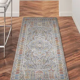 OBSESSIONS Grey & Rust Anti-Static Floor Runner-47