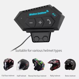 cubonic BT12 On-Ear Helmet Wireless Dual Earphone Bluetooth Calling and Music with Mic, (Support iOS & Andriod) Headset Compatible with Almost All Kinds of Helmets image 4