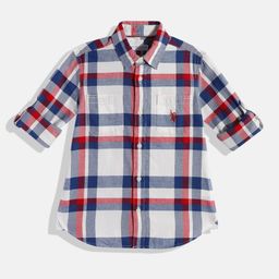 U.S. Polo Assn. Kids Boys Tartan Checks Casual Shirt-picture-3