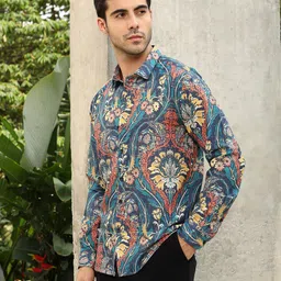 Campus Sutra Men Comfort Regular Fit Floral Printed Casual Shirt-picture-8