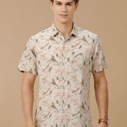 Linen Club Men Contemporary Slim Fit Opaque Printed Casual Shirt-image-54