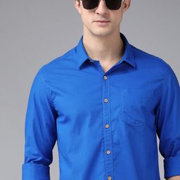 BEAT LONDON by PEPE JEANS Men Blue Classic Slim Fit Casual Shirt-image-86