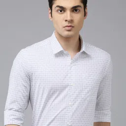 Arrow Pure Cotton Manhattan Slim Fit Opaque Checked Formal Shirt-picture-39