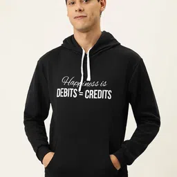 Campus Sutra Men Black Printed Hooded Sweatshirt-picture-15
