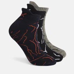HRX by Hrithik Roshan Men Pack of 3 Patterned Ankle-Length Socks-54