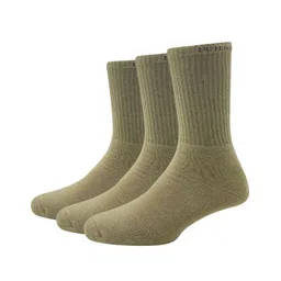 Peter England Men Pack Of 3 Grey Melange Solid Full Length Socks-picture-54