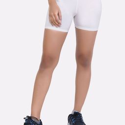 LAASA SPORTS Women White Skinny Fit Training or Gym Sports Shorts-picture-10