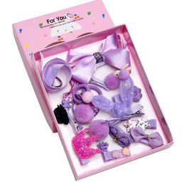YouBella Purple & Pink Set of 18 Embellished Hair Accessory Set-image-44