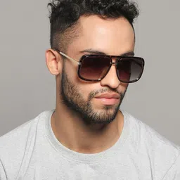 IDEE Men Square Sunglasses with UV Protected Lens IDS2937C2SG-41