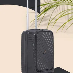 Teakwood Leathers Textured 13-Inch Laptop Hard-Sided Cabin-Sized Trolley Bag 38L-17
