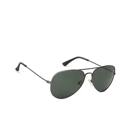 Vincent Chase by Lenskart Unisex Green Lens Steel-Toned Aviator Sunglasses-image-46
