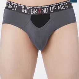 DISPENSER Men Pack Of 2 Stretchable Mid-Rise Basic Briefs- S4-Brief-Airforce-Grey-M-picture-5