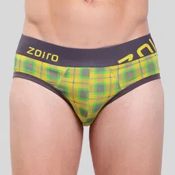Zoiro Men Checked Mid-Rise Basic Briefs ZO-BRI-81-SUL-S-1PC-picture-15