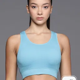 HRX by Hrithik Roshan Solid Seamless Full Coverage Lightly Padded Workout Bra-picture-5