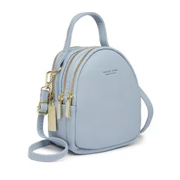 VISMIINTREND Girls Textured Solid Backpack with Detachable Shoulder Straps-1