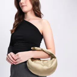 MANGO Structured Satin Finish Handheld Bag with Detachable Sling Strap-21