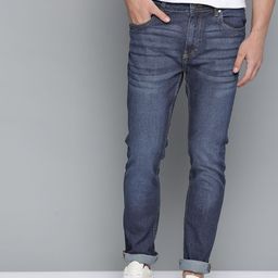 Mast & Harbour Men Navy Blue Skinny Fit Mid-Rise Clean Look Stretchable Jeans-image-56