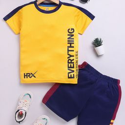 HRX by Hrithik Roshan Boys Printed Rapid Dry T-shirt with Shorts-image-14