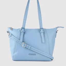 Caprese Blue Structured Shoulder Bag with Detachable Sling Strap-22