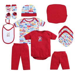 EIO Infant Set Of 13 Printed Pure Cotton Baby Apparel Gift Set-103