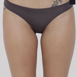 BASIICS by La Intimo Women Set Of 2 Black & Grey Solid Semi-Seamless Thongs BCPSS010B02F-image-37