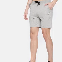 HRX by Hrithik Roshan Men Grey Solid Lifestyle Regular Fit Sports Shorts-image-60