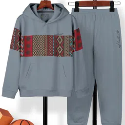 HELLCAT Girls Printed Hooded T-shirt With Joggers Clothing Set-picture-27