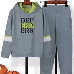 HELLCAT Girls Printed Hooded T-shirt With Joggers Clothing Set-picture-11
