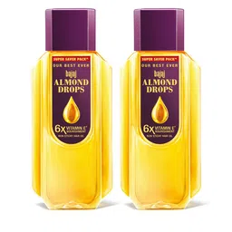 BAJAJ CONSUMER CARE Set of 2 Almond Drops 6X Vitamin E Non-Sticky Hair Oil - 650ml Each-4