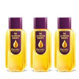 BAJAJ CONSUMER CARE Set of 3 Almond Drops 6X Vitamin E Non-Sticky Hair Oil - 475ml Each-5